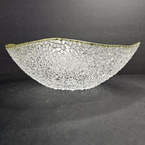 Vetropuro Pebble Glass Ice Chip Bowl 10" Decorative Bowl